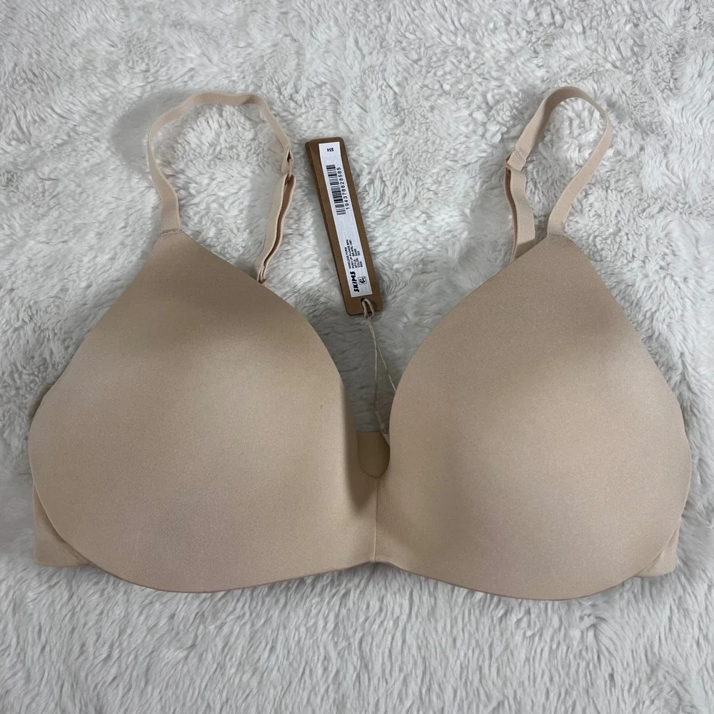 SKIMS Wireless Form Push‎ Up Plunge Bra Sand 32D BR-WRL-1891 NEW - Picture 5 of 14